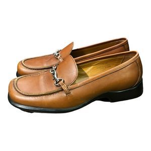 Coach NEW Cherie Woman’s Cognac Leather  loafers with Hook latch